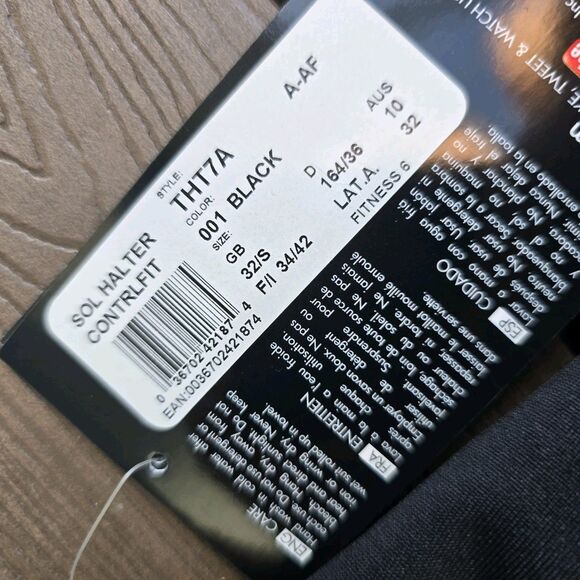 TYR Durafast Elite Solid Black Halter Control Fit One Piece Swimsuit  SIZE 6 New - Picture 3 of 3